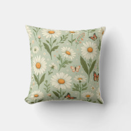 Daisy Dreams – Floral & Butterfly Throw Pillow Kissen