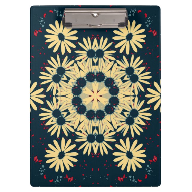 Daisy Dreams Mandala Klemmbrett (Vorderseite)