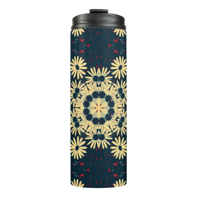 Daisy Dreams Mandala Thermosbecher (Vorderseite)
