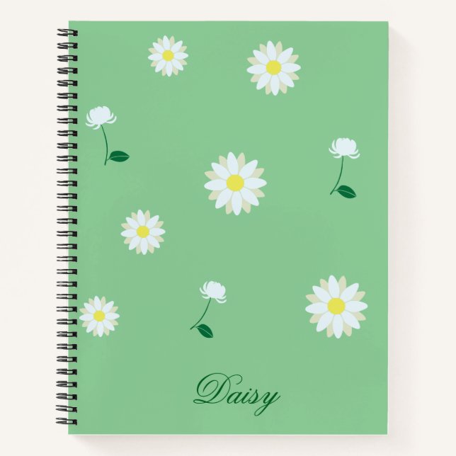 Daisy Dreams – Stylish Floral Notebook Notizbuch (Vorderseite)