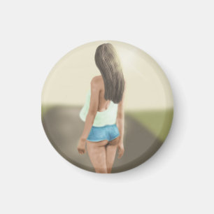 DAISY DUKES GIRL KURZ SHORTS ART MAGNET