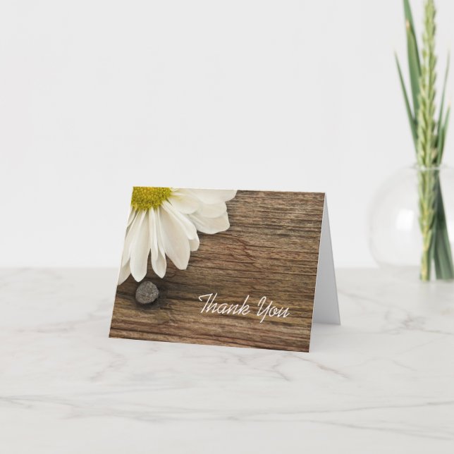 Daisy et Barn Wood Mariage Bridesmaid Merci (Devant)