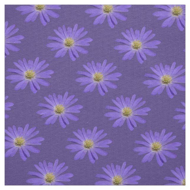 Daisy Fabric Lila Daisy Fabric Cotton oder Poly Stoff (Muster)