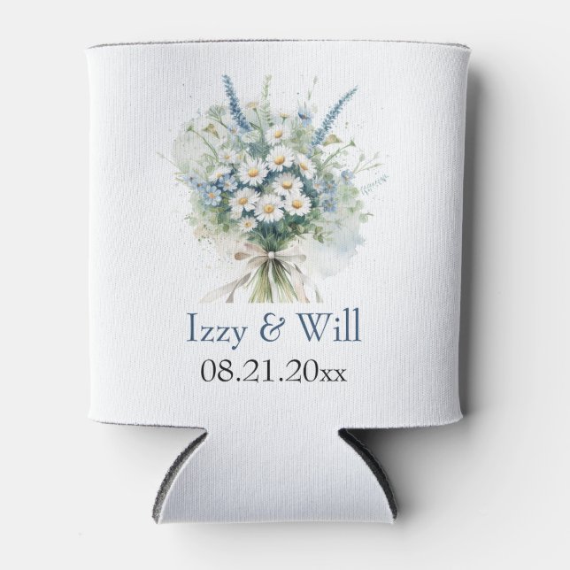Daisy & Faded Denim Personalisierte Gastgeschenk H Dosenkühler (Vorderseite)