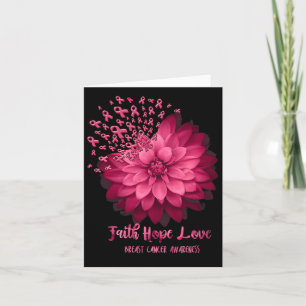 Daisy Faith Hope Liebe Breast Cancer Awareness Flo Karte