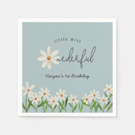 Daisy First Birthday Little Miss Onederful Serviette