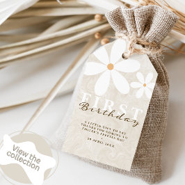 Daisy First Birthday Themed Party Vielen Dank Geschenkanhänger