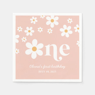 Daisy floral 1. Geburtstag Serviette