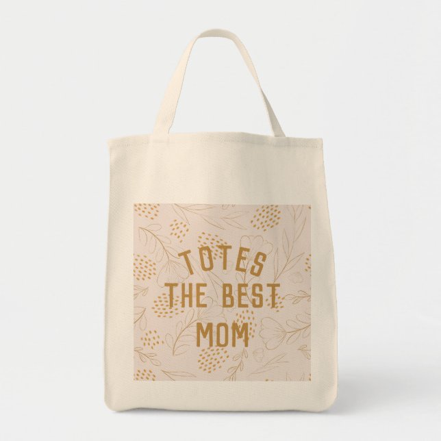 Daisy Floral Best Mom Ever Sac fourre-tout texte p (Devant)
