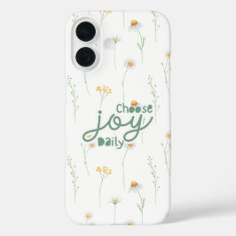 Daisy Floral Choose Joy Daily iPhone 16 Hülle