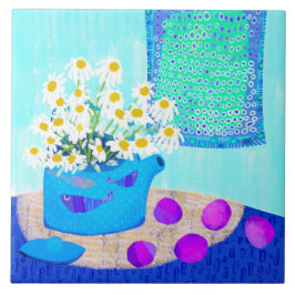 Daisy Floral Keramik Kitchen Tile Fliese