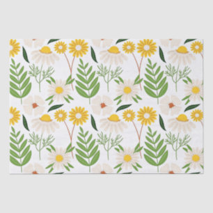 Daisy Floral Pattern Seidenpapier