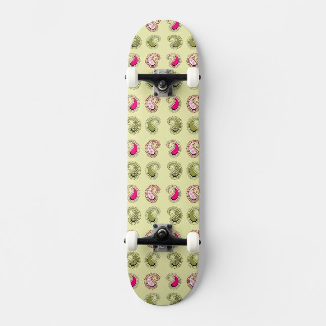 Daisy Floral Pattern Skateboard (Vorderseite)
