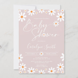 Daisy Floral Watercolor Baby Dusche Einladung