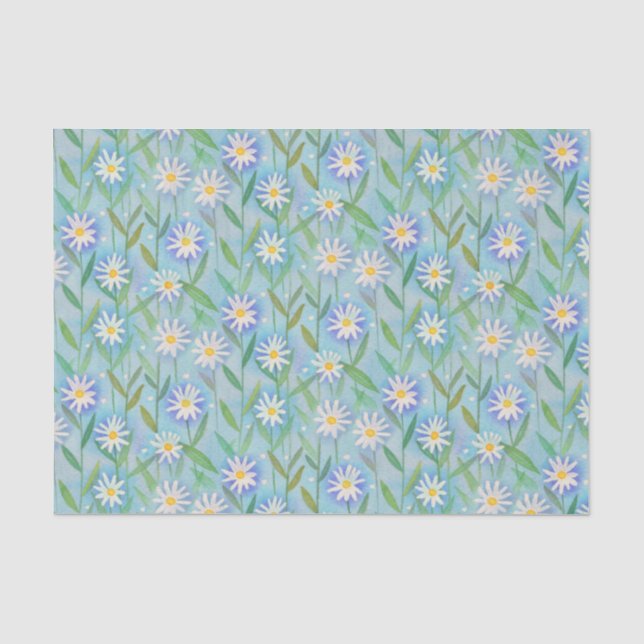 Daisy Floral White Seidenpapier (Vorderseite)
