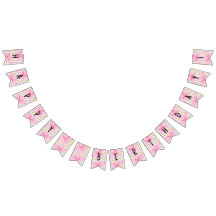 Daisy Flower and Bow Birthday Bunting Banner