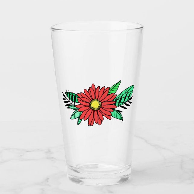 Daisy Flower Glas (Vorderseite)