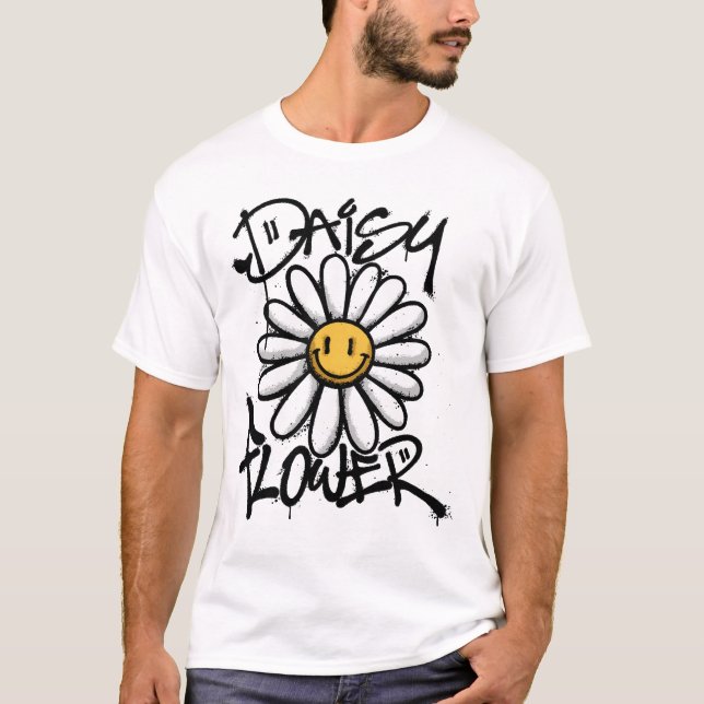 Daisy Flower streetwear T-Shirt (Vorderseite)