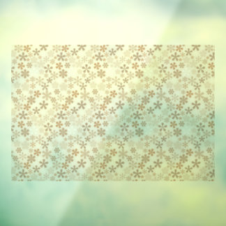 Daisy Flowers Beige Floral Aesthetic Ditsy Tan Fensteraufkleber