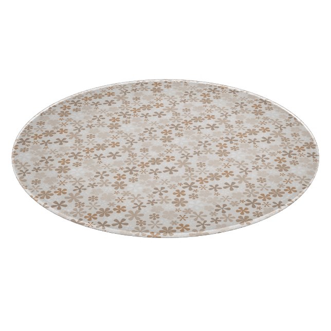 Daisy Flowers Beige Floral Aesthetic Ditsy Tan Schneidebrett (Ecke)