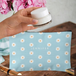 Daisy Flowers Canvas Pouch, Canvas Pencil Case Zubehörtasche