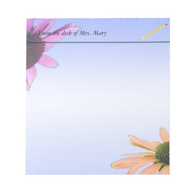 Daisy Flowers Notizblock (Vorderseite)