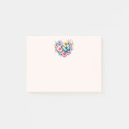 Daisy Flowers with a Beautiful Butterfly Post-it Klebezettel