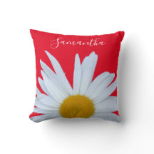 Daisy Foto Red Elegant White Script
