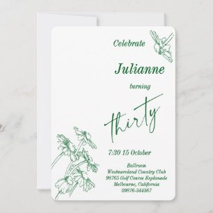 Daisy Foto Thirtieth Birthday Party Einladung