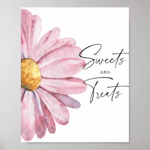 Daisy - friandises et friandises poster baby showe