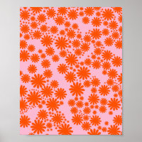 Daisy Garden 03 Orange and Pink