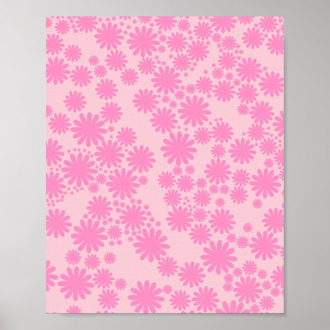 Daisy Garden 04 Pink Poster (Vorne)