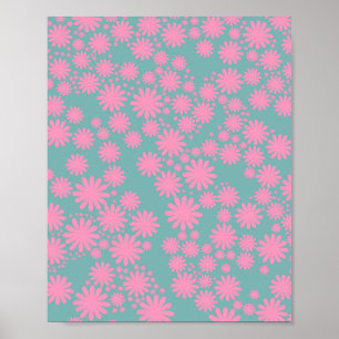 Daisy Garden 06 Minze und Rosa Poster