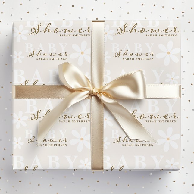 Daisy Garden Baby Shower Gender Neutral Geschenkpapier (Von Creator hochgeladen)