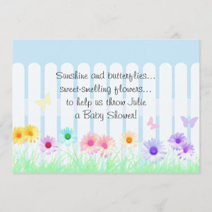 Daisy Garden Baby Shower Invitations