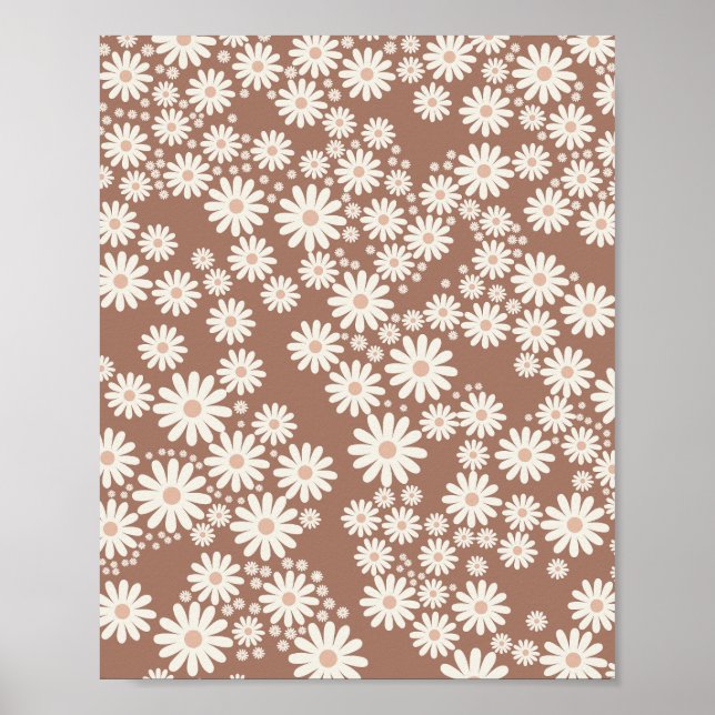 Daisy Garden XII Mocha Mousse Poster (Vorne)