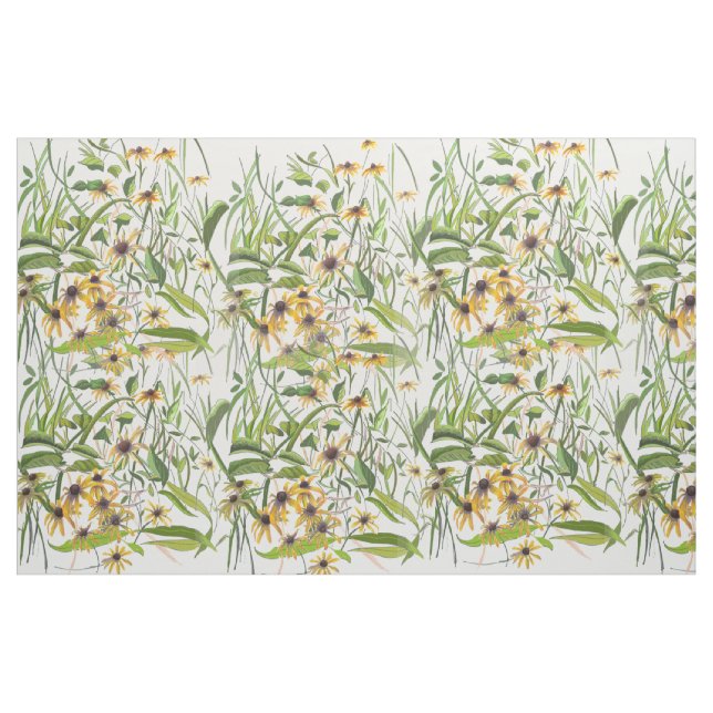 Daisy Garden Yellow und Green Stoff (Yard (91,4 cm))