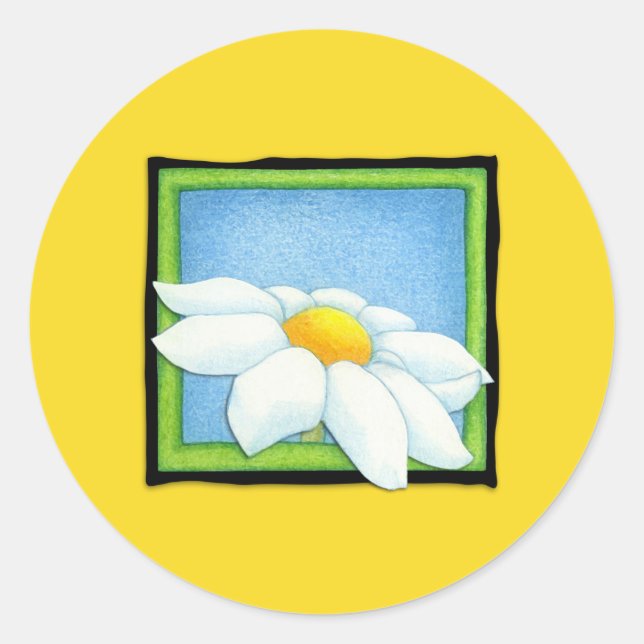 Daisy-Gelber Sticker (Vorderseite)