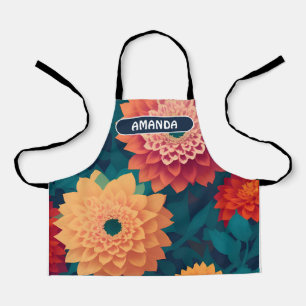 Daisy Geometric Personalisiertes Muster Schürze