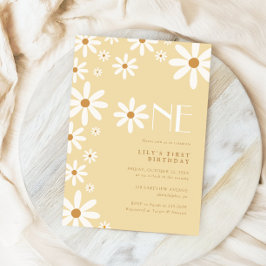 Daisy Girl 1. Geburtstag Blume Thema Einladung