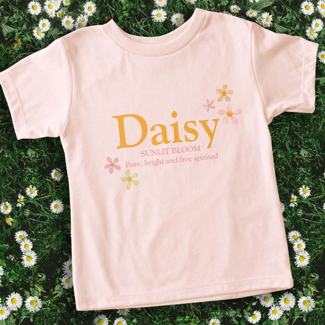 Daisy girls name meaning watercolor flowers (Créateur téléchargé)