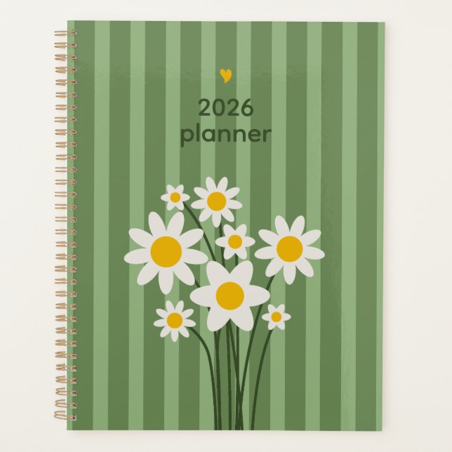 Daisy Green 2026 Planner Planer (Vorderseite)