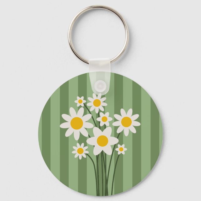 DAISY GREEN - Botanische Schlüsselring-Liebe Sie l Schlüsselanhänger (Vorderseite)