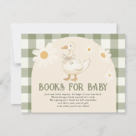 Daisy Green Goose Baby Shower Books Postkarte