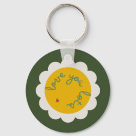DAISY GREEN - Individuelle Name Blumenzettel Schlüsselanhänger