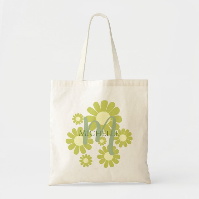 Daisy Green Monogram Tragetasche (Vorne)