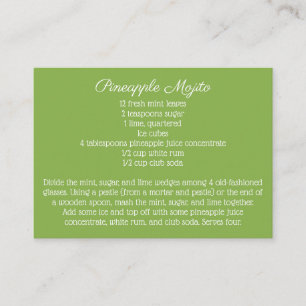 Daisy Green Wedding Signature Drink Rezept Begleitkarte