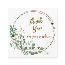 Daisy Greenery "Danke" Eingeschlossene Karte