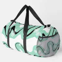 Daisy Groove in Mint Green, Black und White