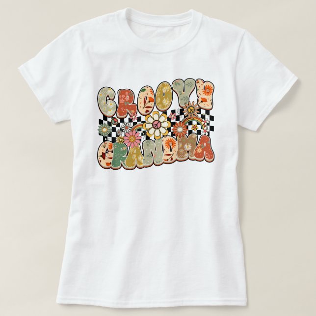 Daisy Groovy Oma, Oma Gift T-Shirt (Design vorne)
